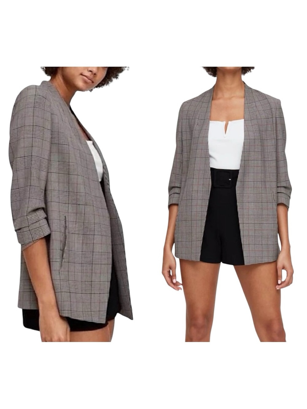 Aritzia Babaton Plaid Houndstooth Power Blazer